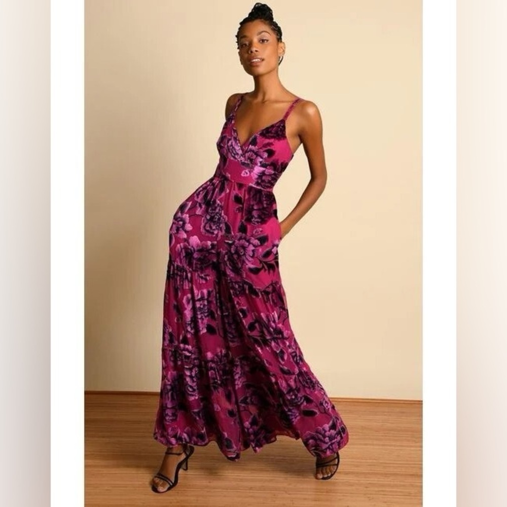 Hutch Zora Velvet Burnout Jumpsuit